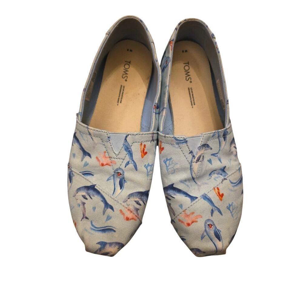 Skechers BOBS‎ Plush Dream Doodle Ballet Flats Dolphins size 8